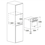 Fulgor FUO 6011 P MT MBK 60厘米 65公升 嵌入式 自動清洗 多功能焗爐